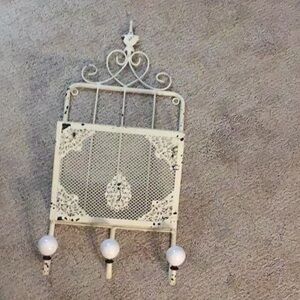 Vintage wall hanging with pocket and Pegs